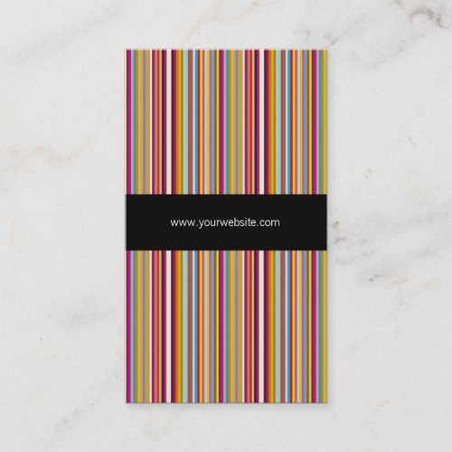 Rainbow Color Striped Template Business Card
