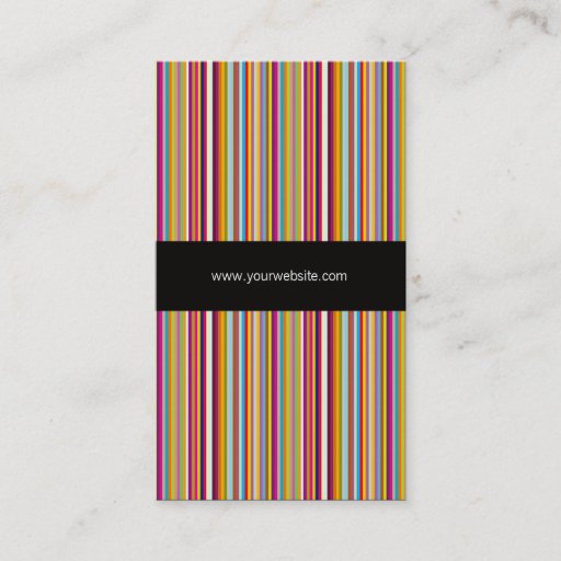 Customizable Rainbow Color Striped Template Business Card