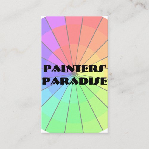 Rainbow Color Wheel Art Classes Shop Business Card