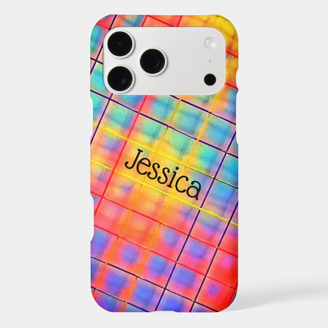 Rainbow Colored Abstract  Iphone Case (Back)