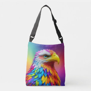 Rainbow Colored Bald Eagle-65456 Crossbody Bag