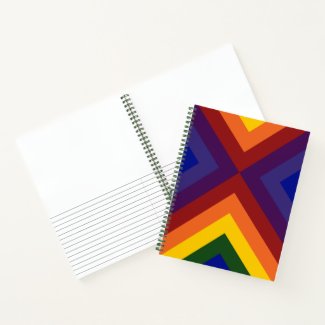 Rainbow Colored Chevrons Sketch Notes Notebook