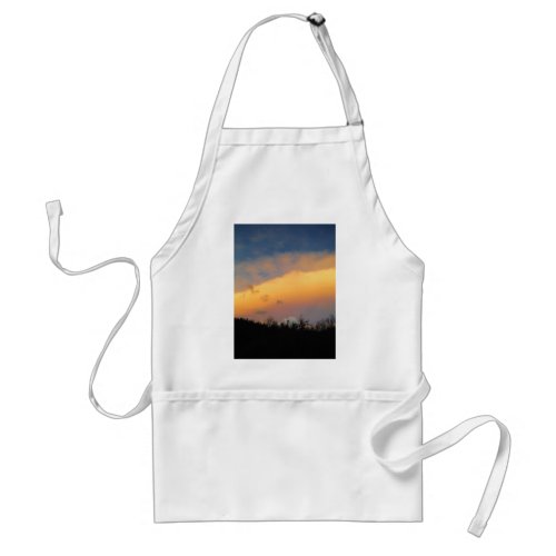 Rainbow colored clouds adult apron