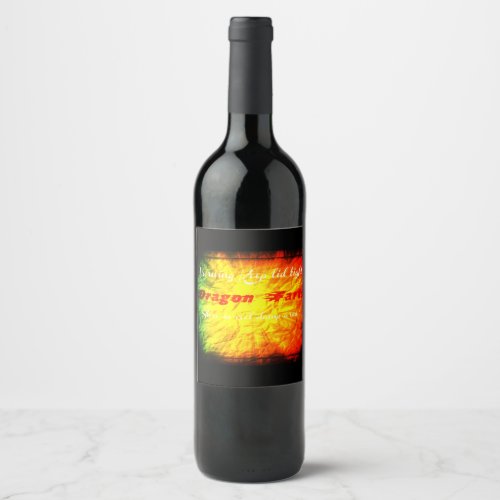 Rainbow colored Dragon Farts crafting and beverage Wine Label