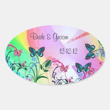 Rainbow Colored Envelope Seal Stickers by Dmargie1029 at Zazzle