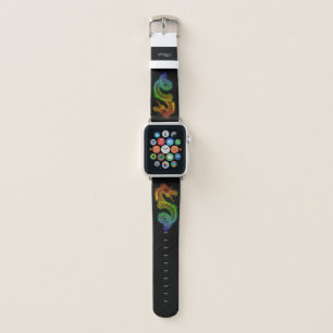 Rainbow Colored Fierce Dragon Apple Watch Band