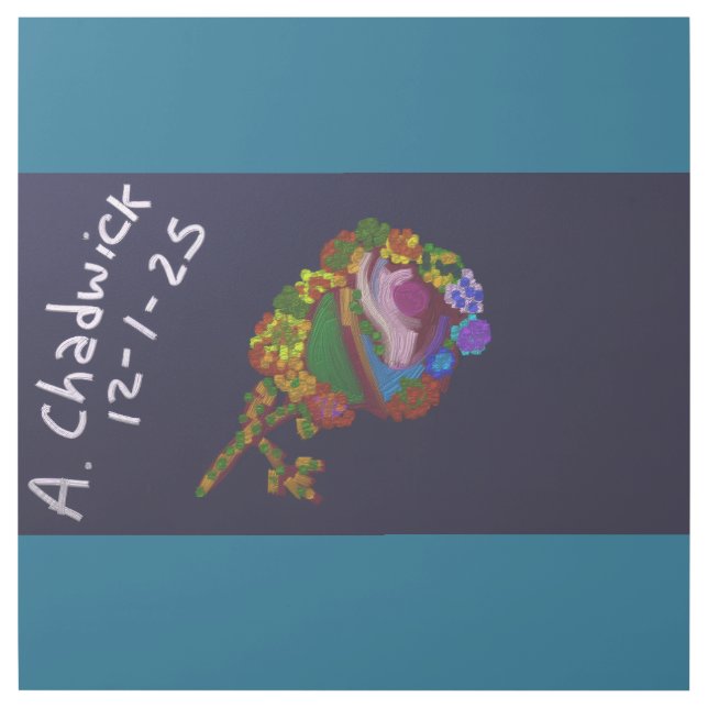 Rainbow Colored Floral  Gallery Wrap (Front)