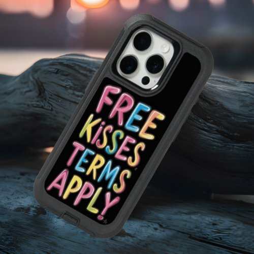 Rainbow_Colored Free Kisses Terms Apply iPhone 15 Pro Case
