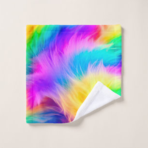 Rainbow Colored Fur Design-75293 Wash Cloth