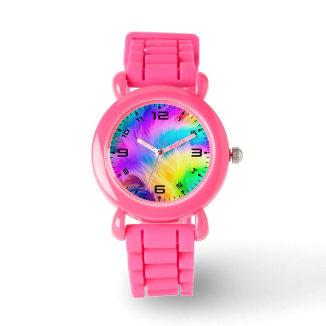Rainbow Colored Fur Design-75293 Watch (Front)