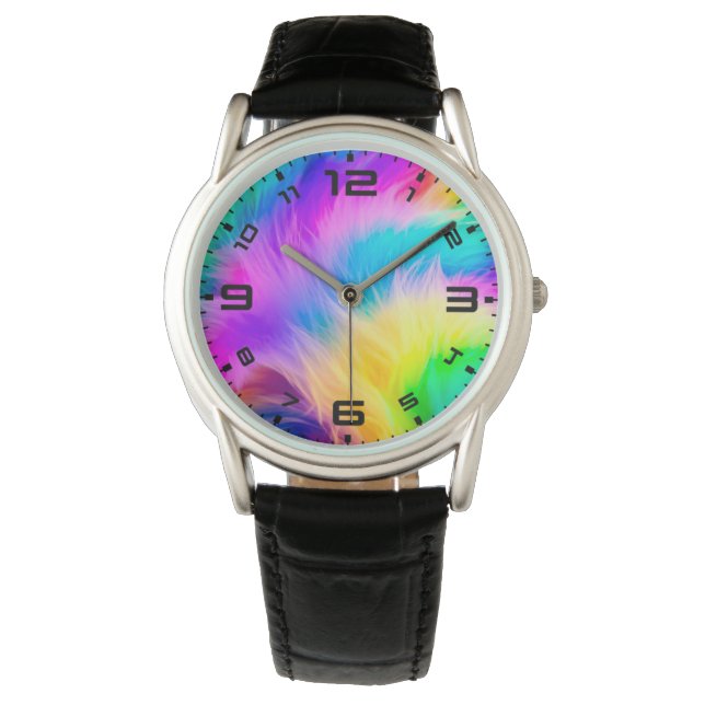 Rainbow Colored Fur Design-75293 Watch (Front)