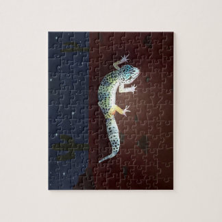 Rainbow colored gecko jigsaw puzzle