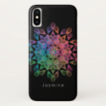Rainbow-colored geometric figure of epitrochoid iPhone XS case