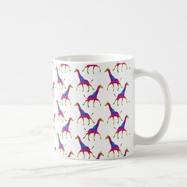 Rainbow Colored Giraffe Coffee Mug (Right)