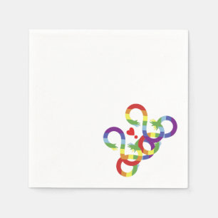 Rainbow, colored hands napkins