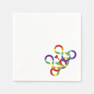 Rainbow, colored hands napkins