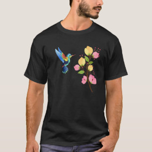 Rainbow Colored Hummingbird Bird T-Shirt