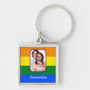 Rainbow colored keychain
