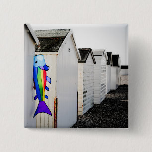 Rainbow Colored Kite Button