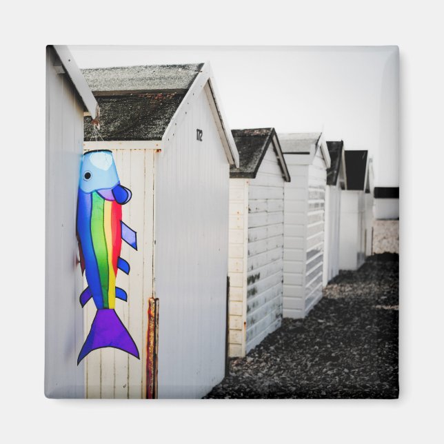 Rainbow Colored Kite Magnet (Front)