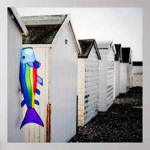 Rainbow Colored Kite Poster