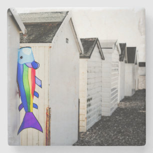Rainbow Colored Kite Stone Coaster