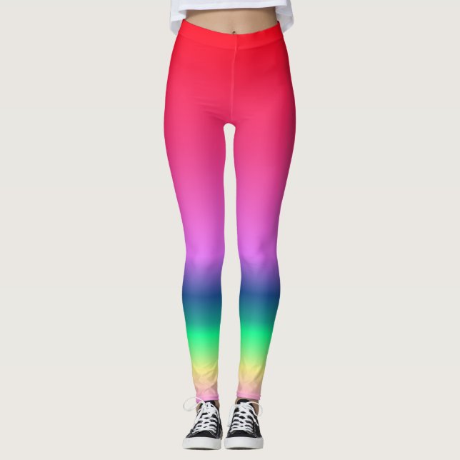 Rainbow Colored Leggings (Front)