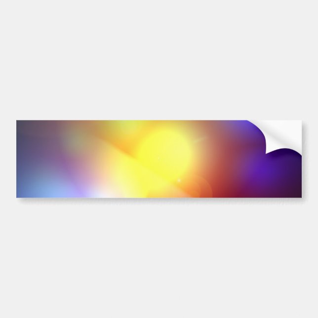 Rainbow Colored Lens Flare Bumper Sticker (Front)