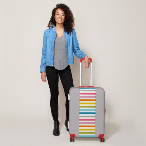 Rainbow Colored lines Funny colors Luggage