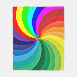 Rainbow Colored Mandala-46556 Fleece Blanket