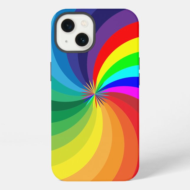 Rainbow Colored Mandala-46556 Iphone Case (Back)