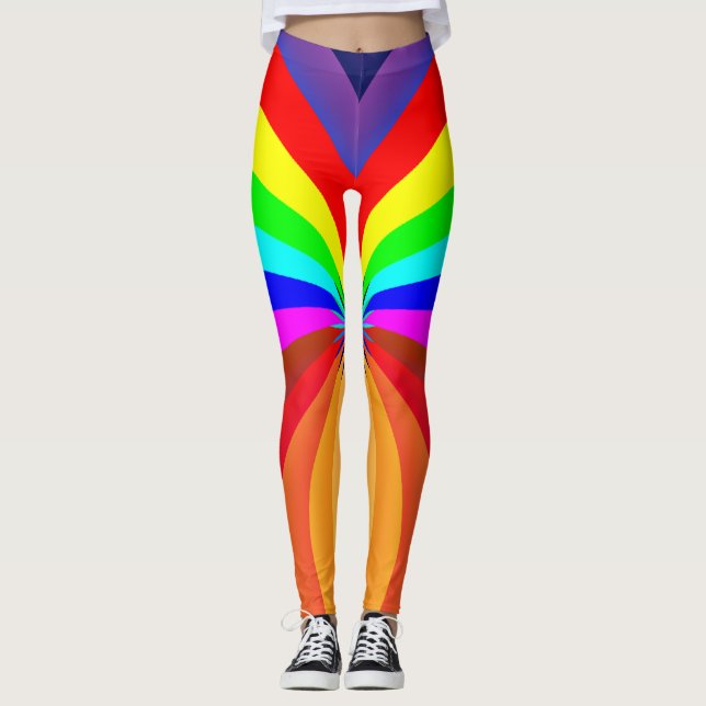 Rainbow Colored Mandala-46556 Leggings (Front)