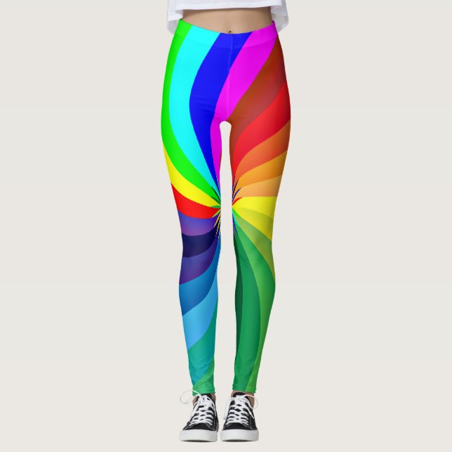 Rainbow Colored Mandala-46556 Leggings (Front)