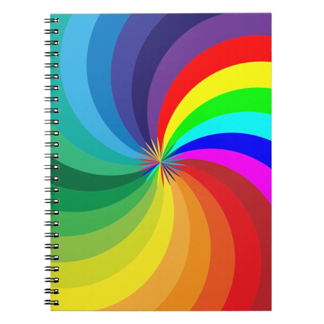 Rainbow Colored Mandala-46556 Notebook (Front)