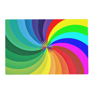 Rainbow Colored Mandala-46556 Placemat