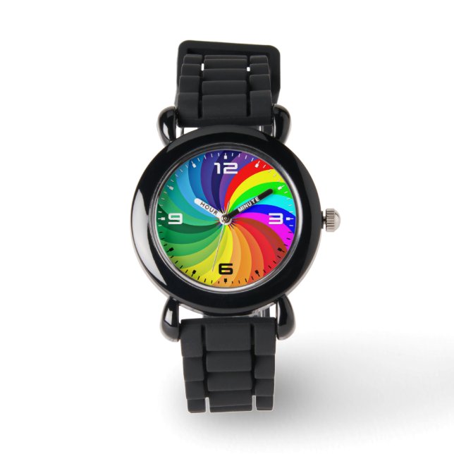 Rainbow Colored Mandala-46556 Watch (Front)