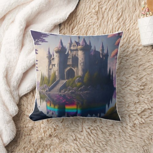  rainbow_colored moat throw pillow