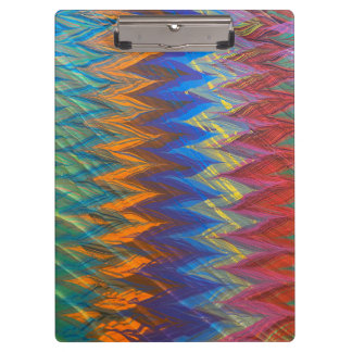 Rainbow colored modern marbling Vertigo pattern Clipboard