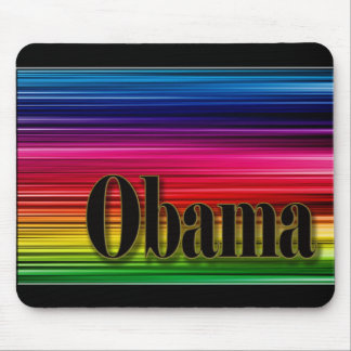 Rainbow colored Obama mousepad