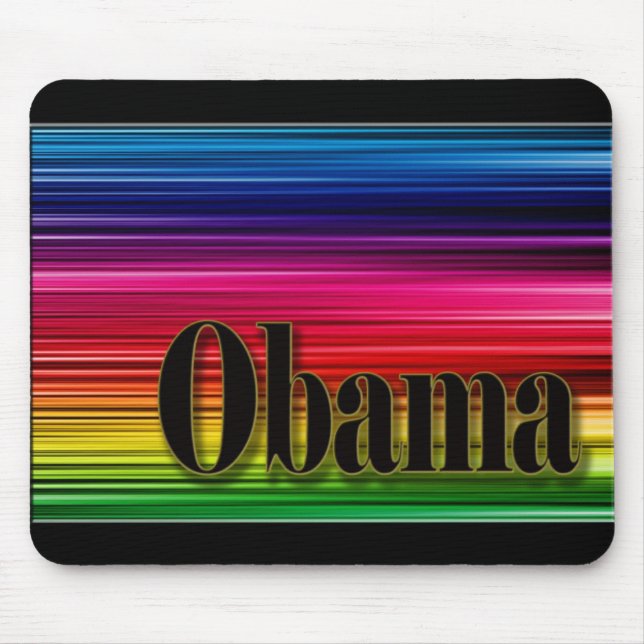 Rainbow colored Obama mousepad (Front)