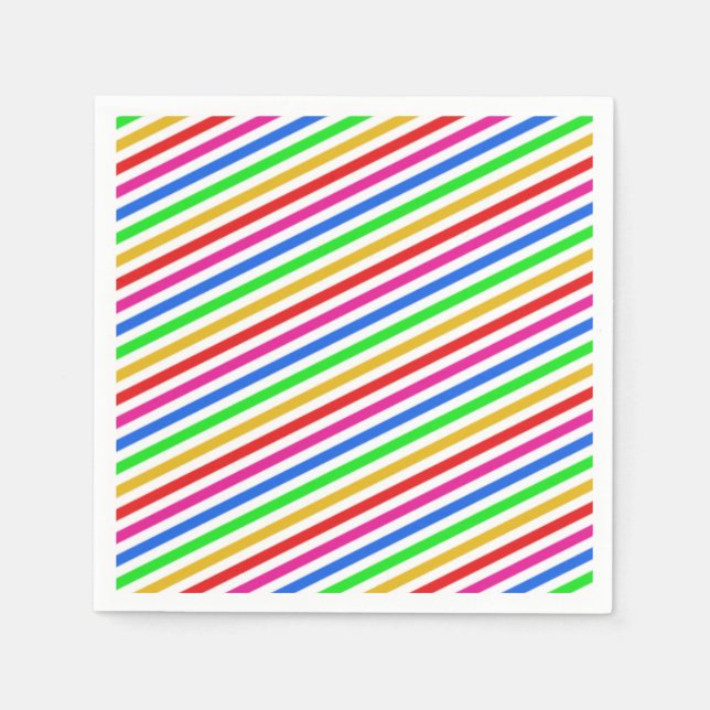 Rainbow Colored Paper Napkins (Front)