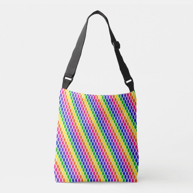 Rainbow Colored Pattern Crossbody Bag (Front)