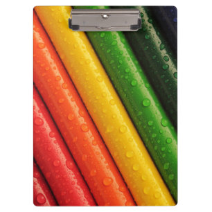 Rainbow Colored Pencils Clipboard