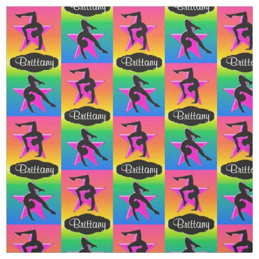 RAINBOW COLORED PERSONALIZED GYMNASTICS FABRIC