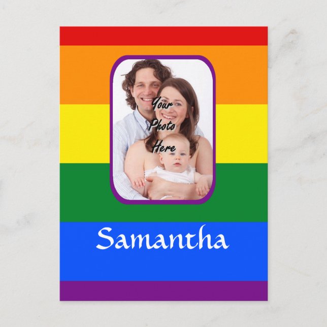 Rainbow colored postcard (Front)