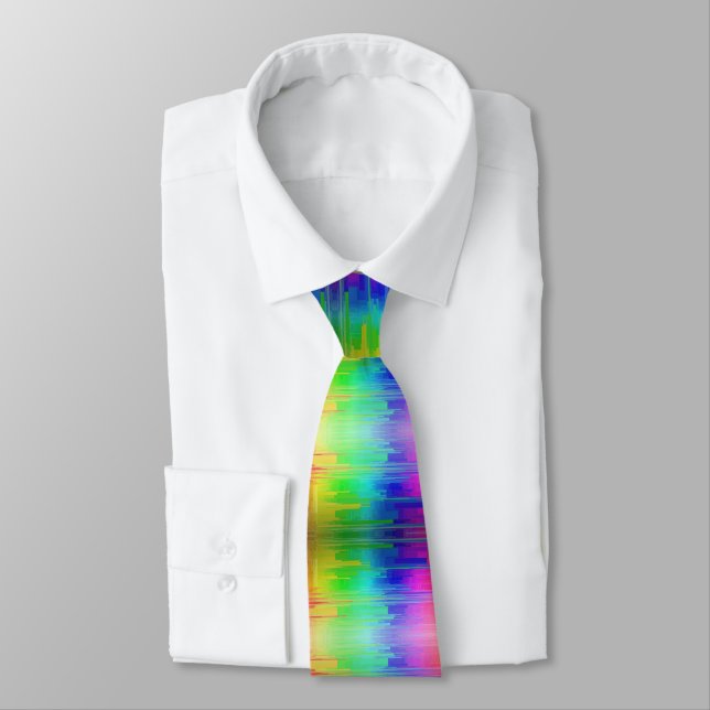 Rainbow Colored Pride Neck Tie (Tied)