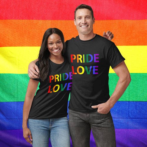 Rainbow Colored Pride Word Unisex T_Shirt