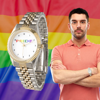 Rainbow Colored Pride Word Watch