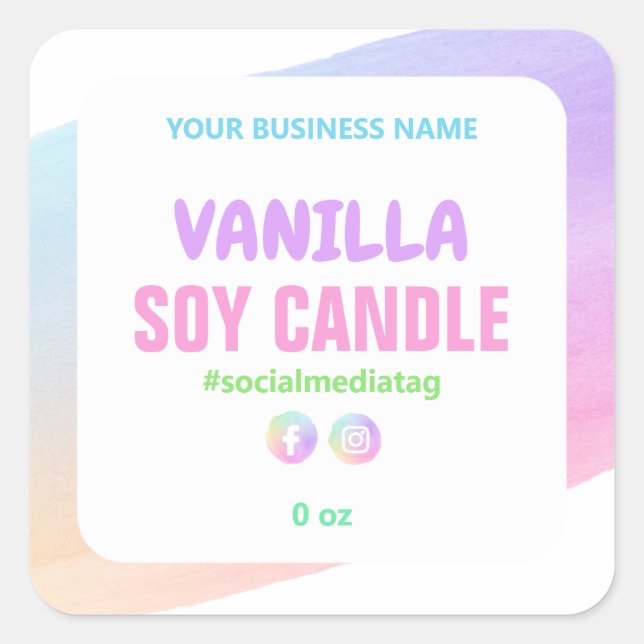 Rainbow Colored Product Labels (Front)