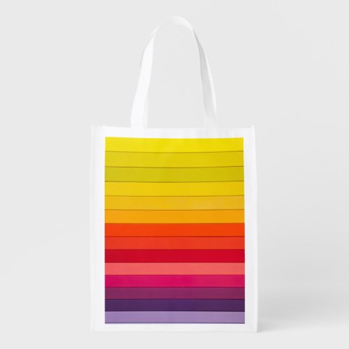 Rainbow Colored Reusable Grocery Bags